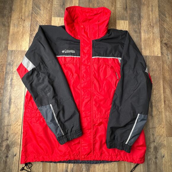 Vintage 90s Columbia Interchange Snow Jacket Men's Size XL Red Waterproof 5214 - Picture 1 of 15